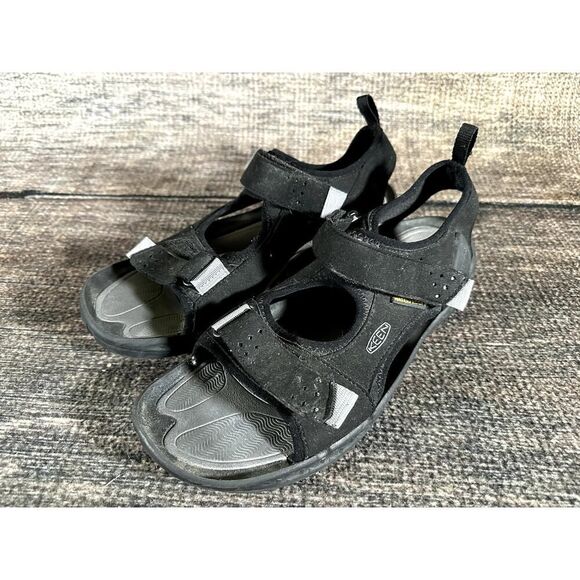 Keen Black Drift Creek Two Strap Waterproof Sandals Size 11.5 Slides - Picture 1 of 11